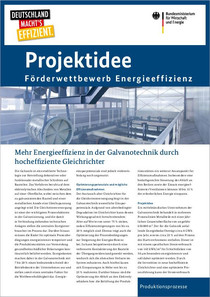 Cover der Projektidee: Energieeffizienz in der Galvanotechnik