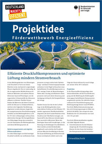 Cover der Projektidee: Energieeffizienz in Kläranlagen