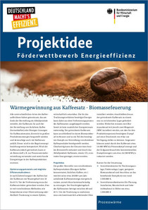 Cover der Projektidee: Wärmegewinnung aus Kaffeesatz